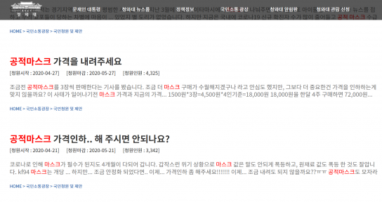 마스크 해외 지원 찬성 하지만 가격부터 내려야