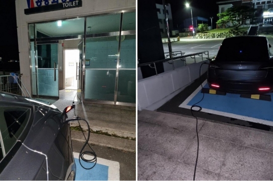 공중화장실 전기 끌어다 충전…‘전기 도둑’ 테슬라 논란