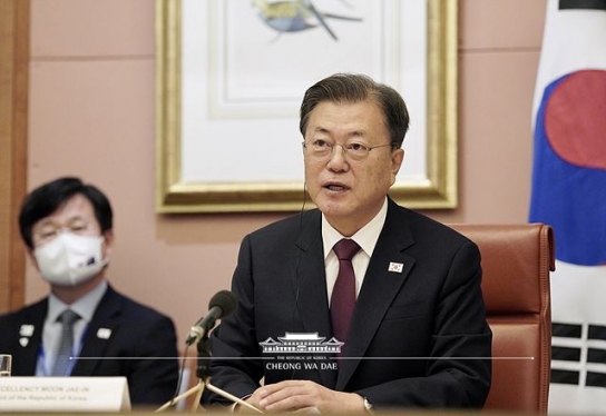문재인 대통령 "北도 종전 선언 원칙적 찬성"