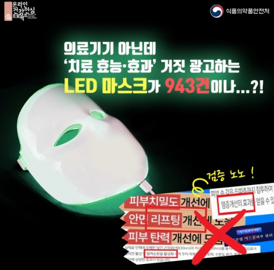 ‘LED 제품’ 주름개선 표현은 불법, 1345건 적발