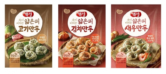 냉동만두 경쟁 심화…얇은 피로 대격돌