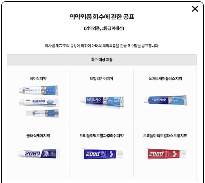 ‘금지 성분’ 든 2080 치약, 3년간 국내 판매… 매장선 그대로 판매중