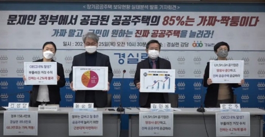경실련 "정부 공급 공공주택 85%는 가짜·짝퉁"