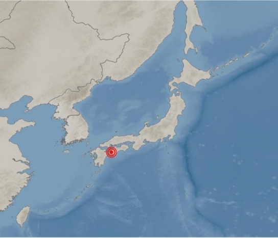 일본 오이타현 인근 해역에서 규모 6.6 지진 발생