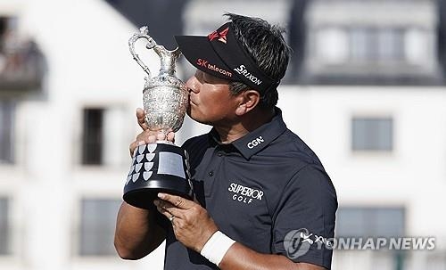 최경주 '더 시니어 오픈' 우승…아들도 우승