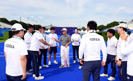 퍼펙트 골드 신화 쓴 한국 양궁 '든든한 뒷배' 정의선 회장