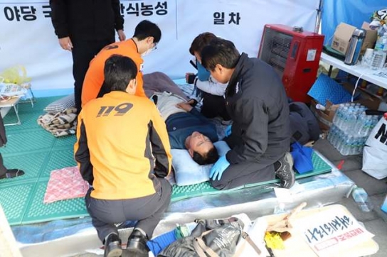 ‘11일 단식농성’ 위성곤 의원, 건강 악화로 병원행